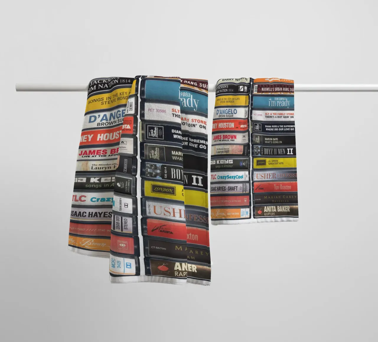 R&B Music Print towel by MrMustardPrints