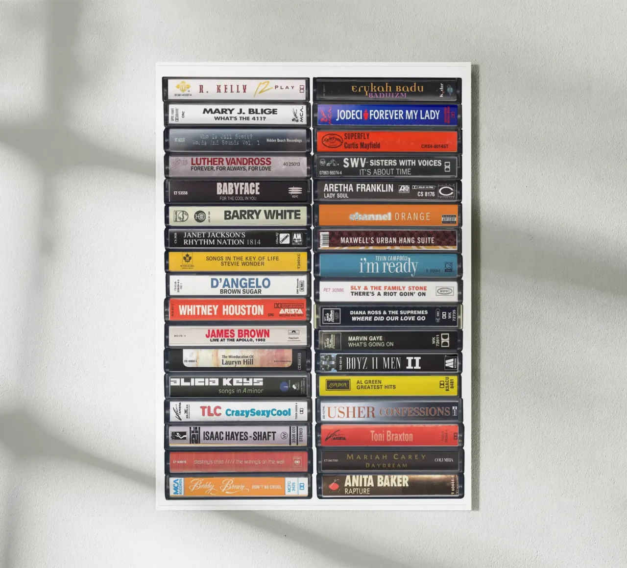 R&B Music Print metacrilato de MrMustardPrints