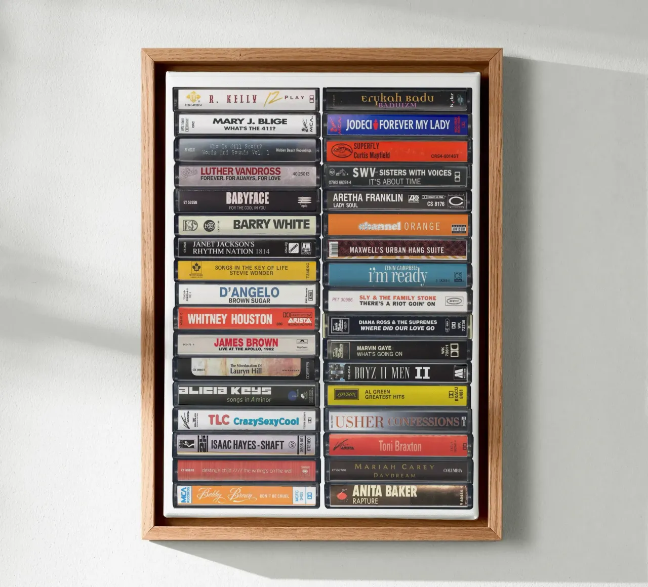 R&B Music Print lienzo con Marco flotante de MrMustardPrints