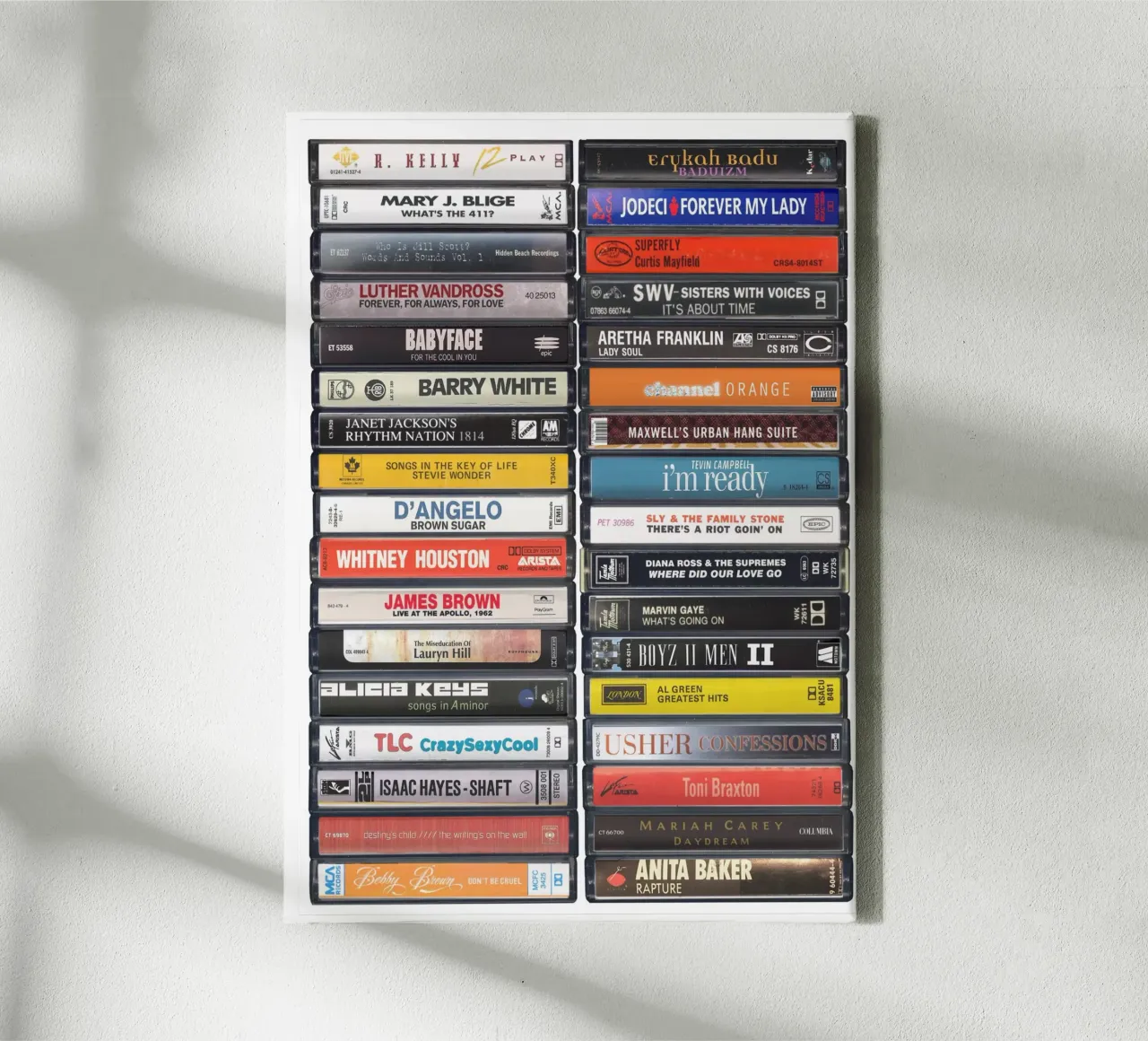 R&B Music Print lienzo con Marco flotante de MrMustardPrints