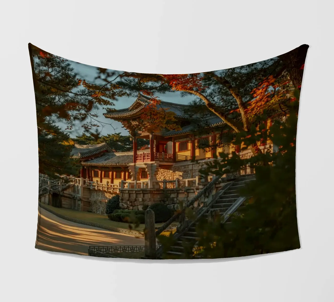 Autunno al tempio Bulguksa di Gyeongju, Corea del Sud coperta in pile da mbgraphx2