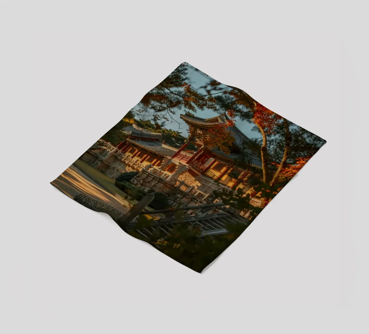 Autunno al tempio Bulguksa di Gyeongju, Corea del Sud coperta in pile da mbgraphx2