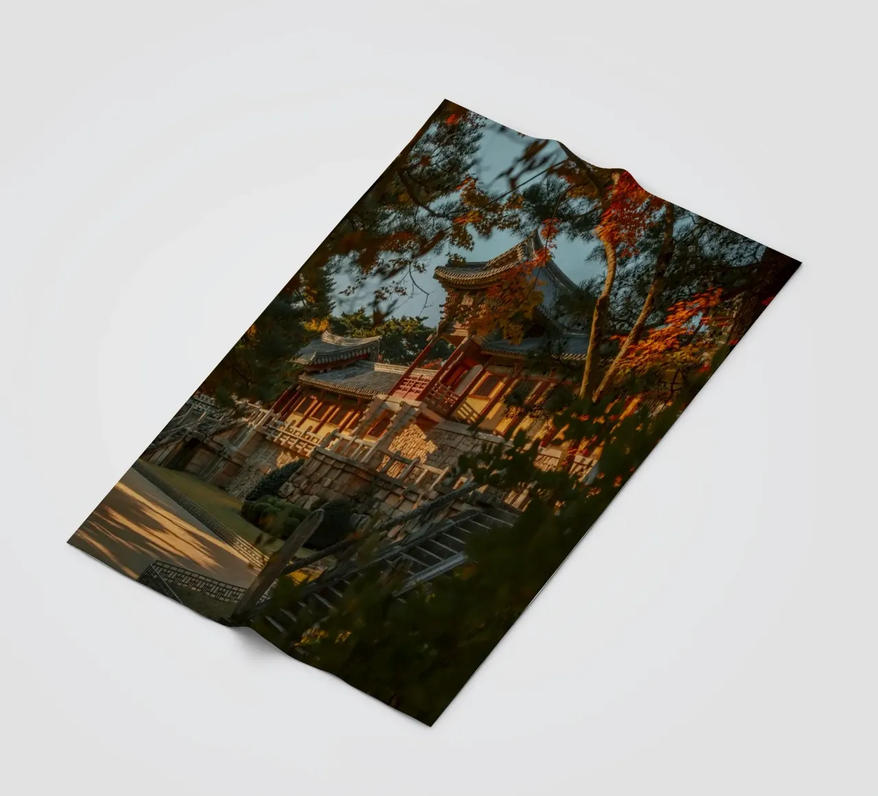 Autunno al tempio Bulguksa di Gyeongju, Corea del Sud coperta in pile da mbgraphx2