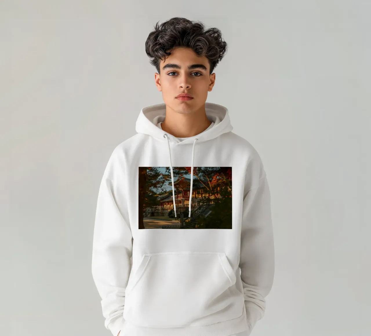 Autunno al tempio Bulguksa di Gyeongju, Corea del Sud felpa con cappuccio da mbgraphx2