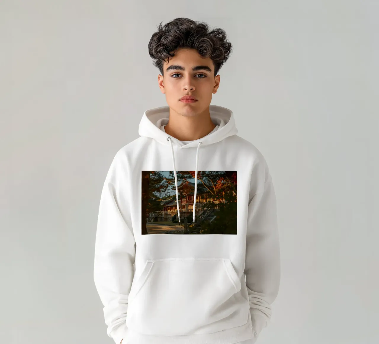 Autunno al tempio Bulguksa di Gyeongju, Corea del Sud felpa con cappuccio da mbgraphx2