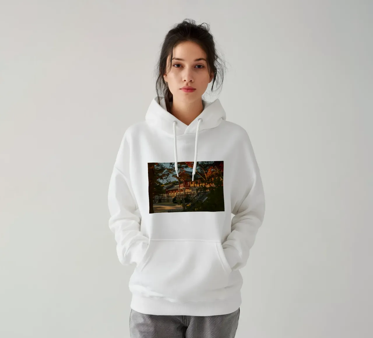 Autunno al tempio Bulguksa di Gyeongju, Corea del Sud felpa con cappuccio da mbgraphx2