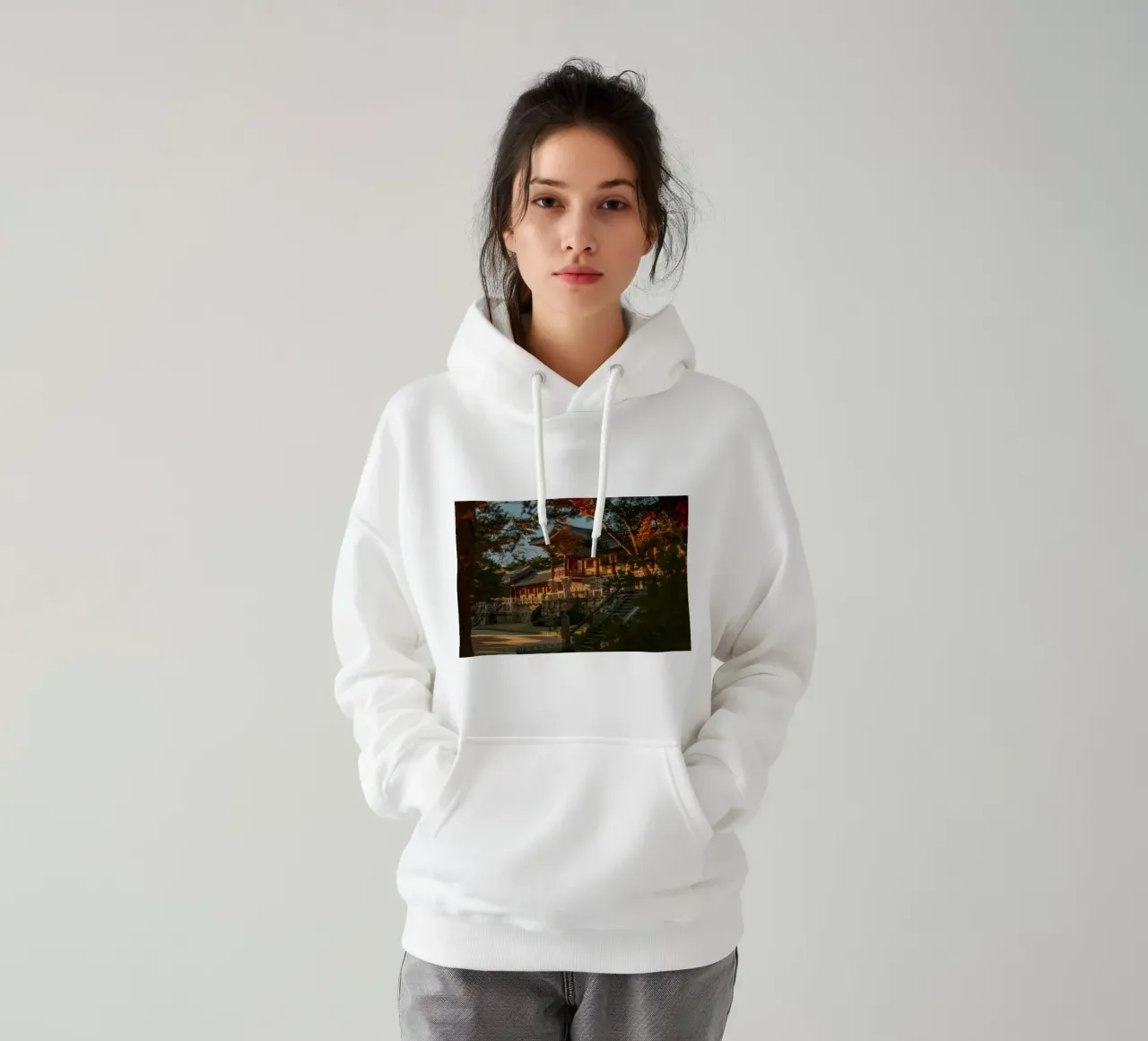 Autunno al tempio Bulguksa di Gyeongju, Corea del Sud felpa con cappuccio da mbgraphx2