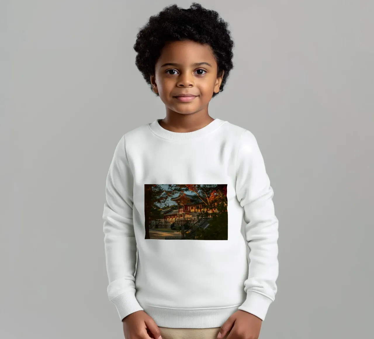 Autunno al tempio Bulguksa di Gyeongju, Corea del Sud felpa bambino da mbgraphx2