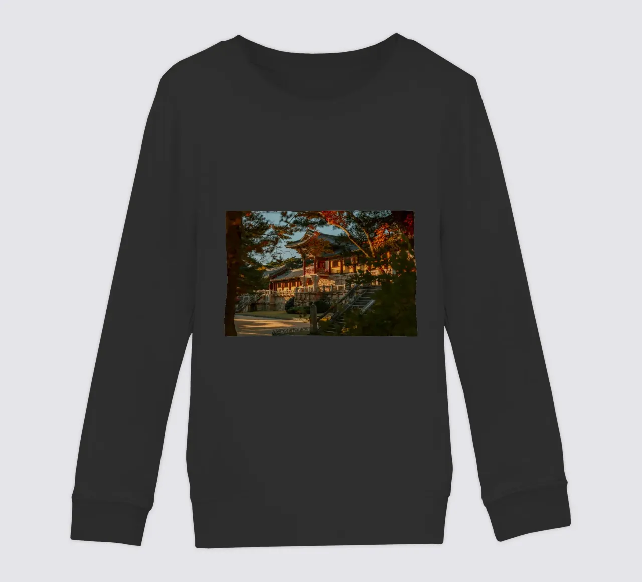 Autunno al tempio Bulguksa di Gyeongju, Corea del Sud felpa bambino da mbgraphx2