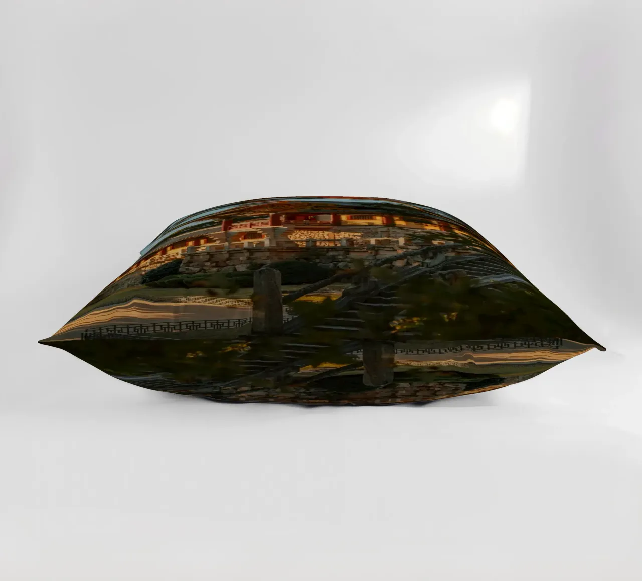 Autunno al tempio Bulguksa di Gyeongju, Corea del Sud cuscino da mbgraphx2