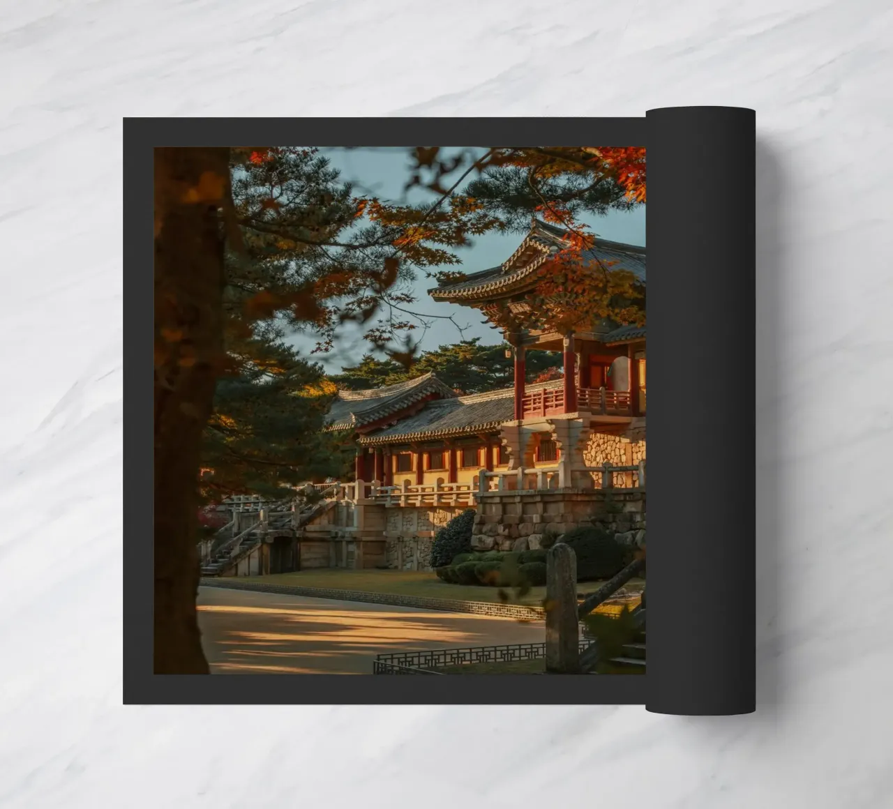 Autunno al tempio Bulguksa di Gyeongju, Corea del Sud zerbino da mbgraphx2