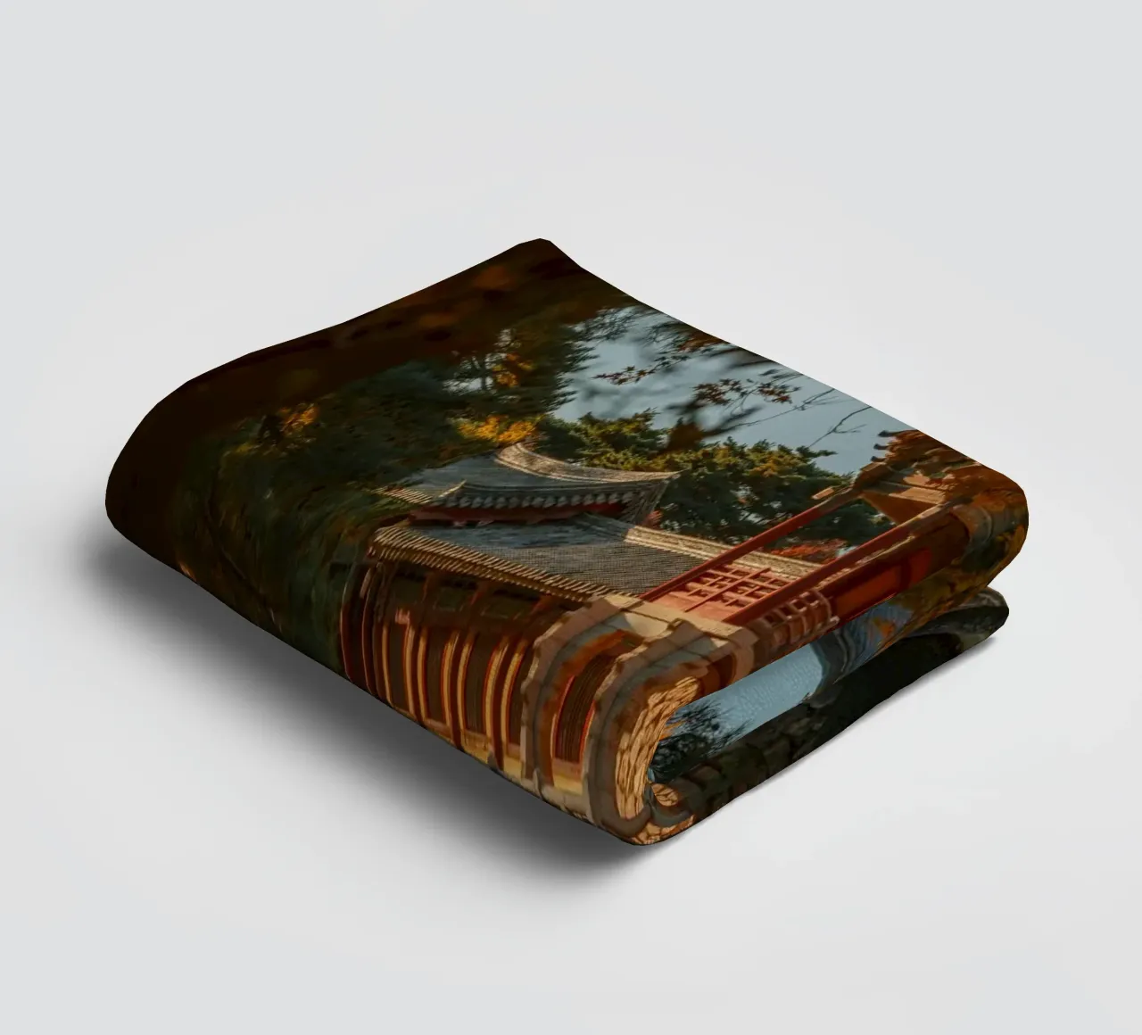 Autunno al tempio Bulguksa di Gyeongju, Corea del Sud asciugamano da bagno da mbgraphx2