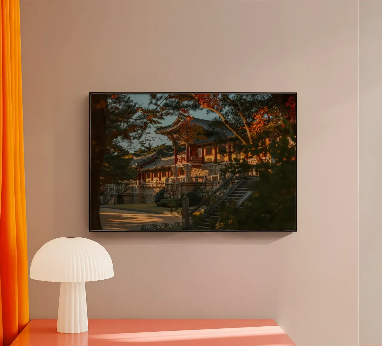 Autunno al tempio Bulguksa di Gyeongju, Corea del Sud plexiglass da mbgraphx2