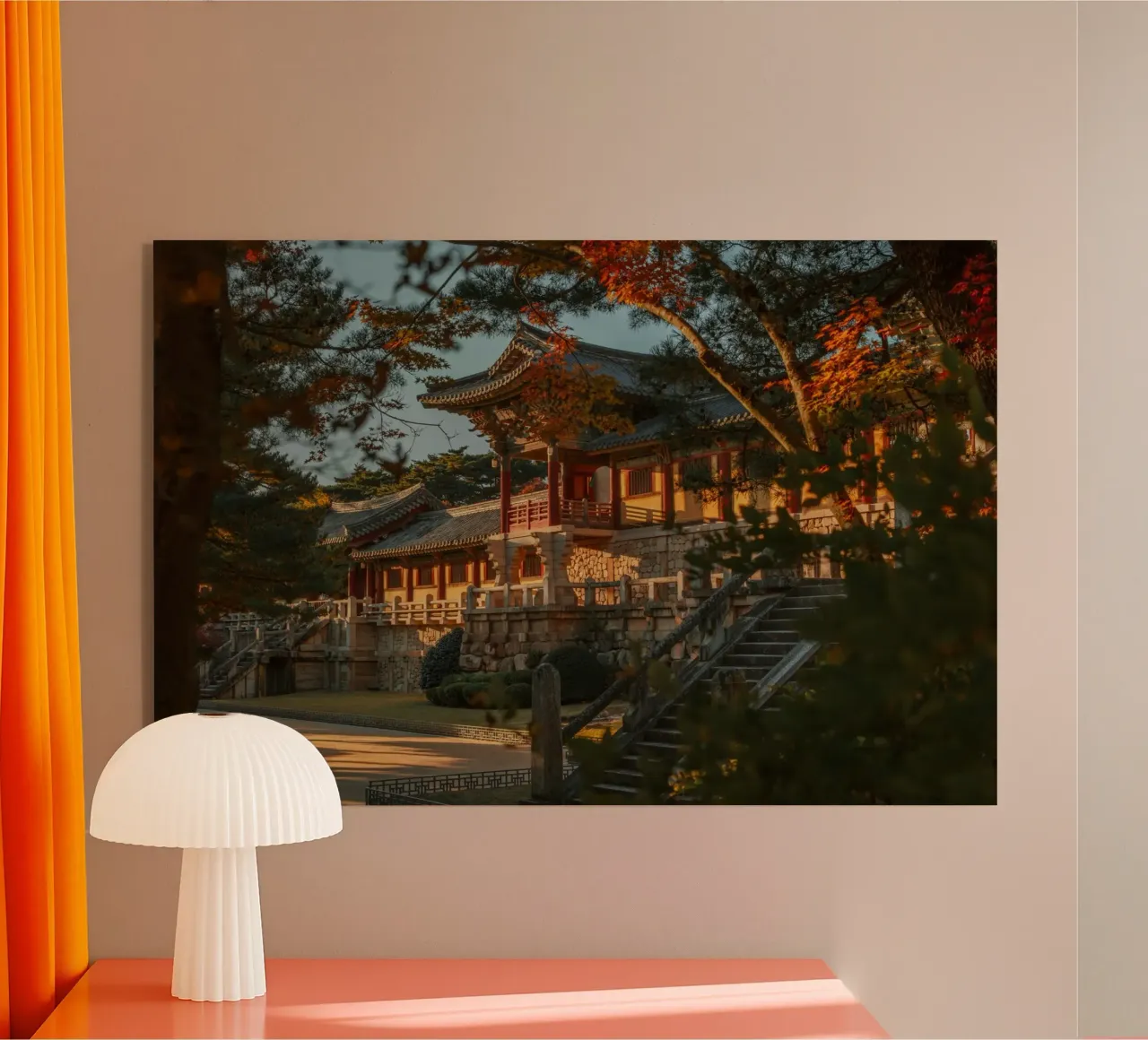 Autunno al tempio Bulguksa di Gyeongju, Corea del Sud plexiglass da mbgraphx2