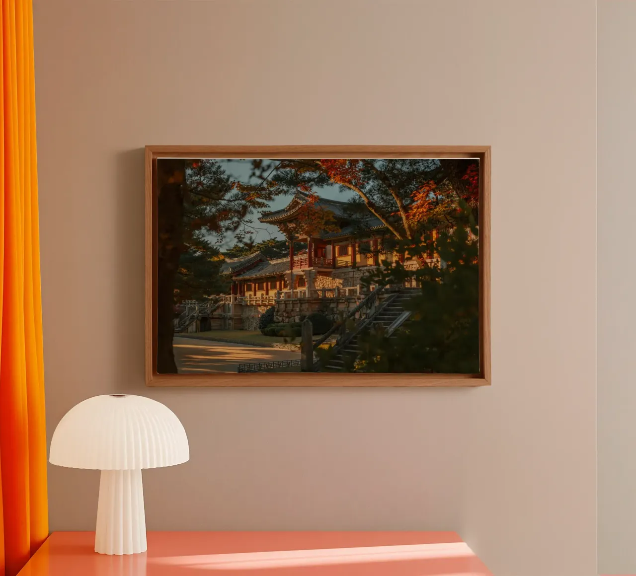 Autunno al tempio Bulguksa di Gyeongju, Corea del Sud tela da mbgraphx2