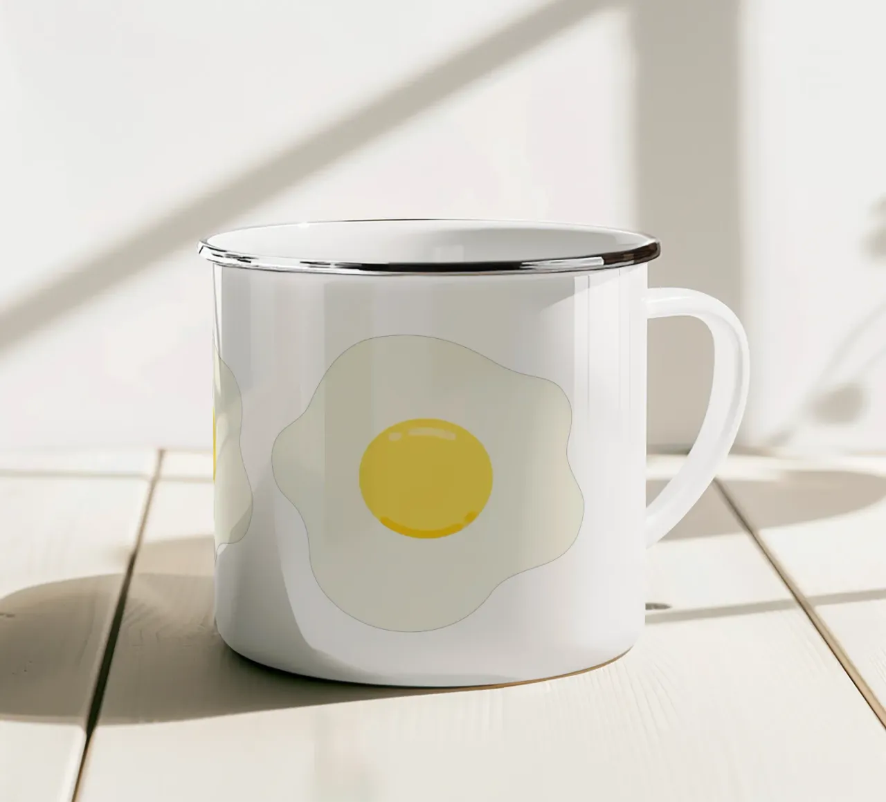Sunny Side Up tazza in smalto da Lidia Blomgren