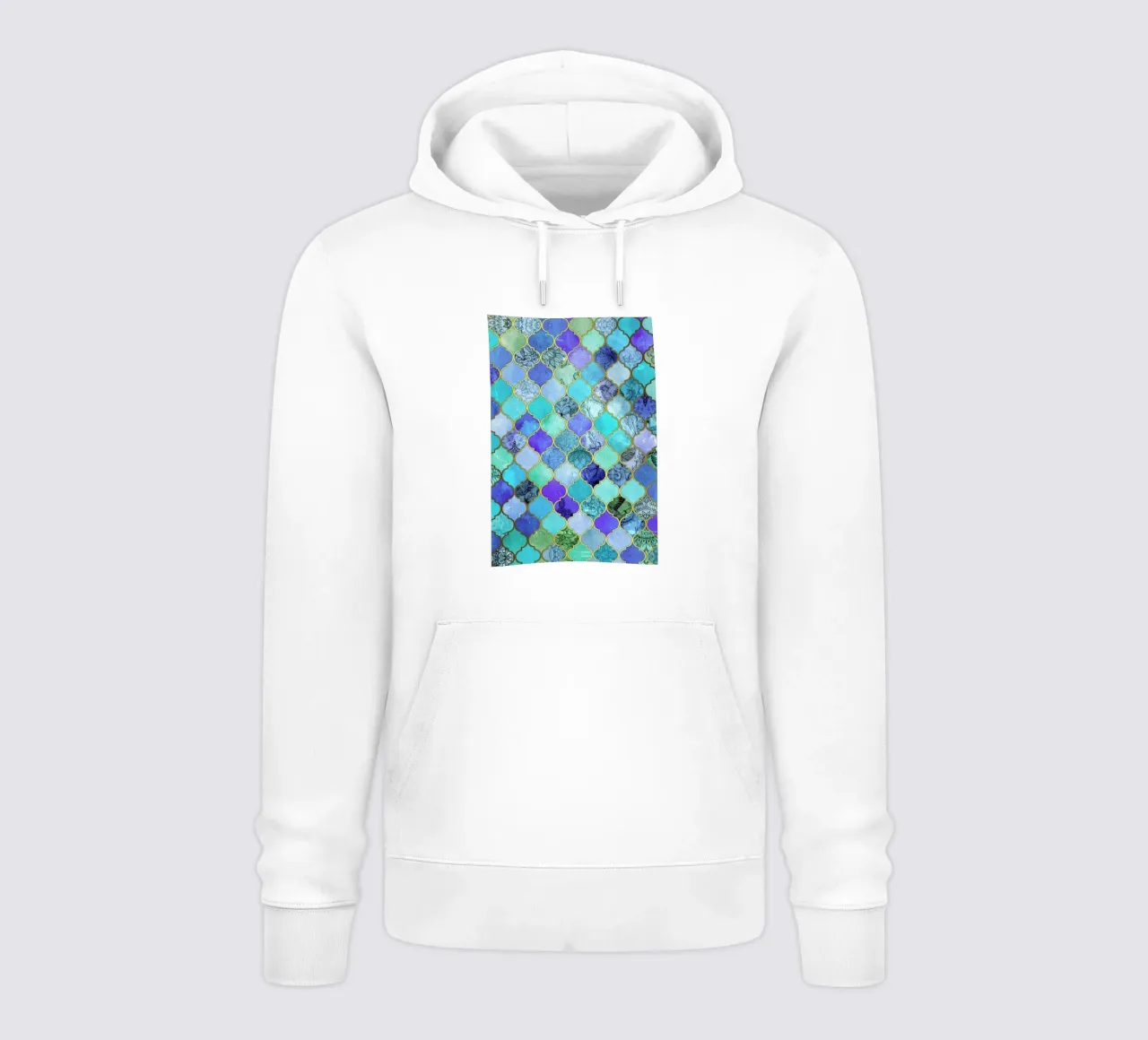 Cobalt Moroccan Tile Pattern sudadera con capucha de Micklyn Le Feuvre