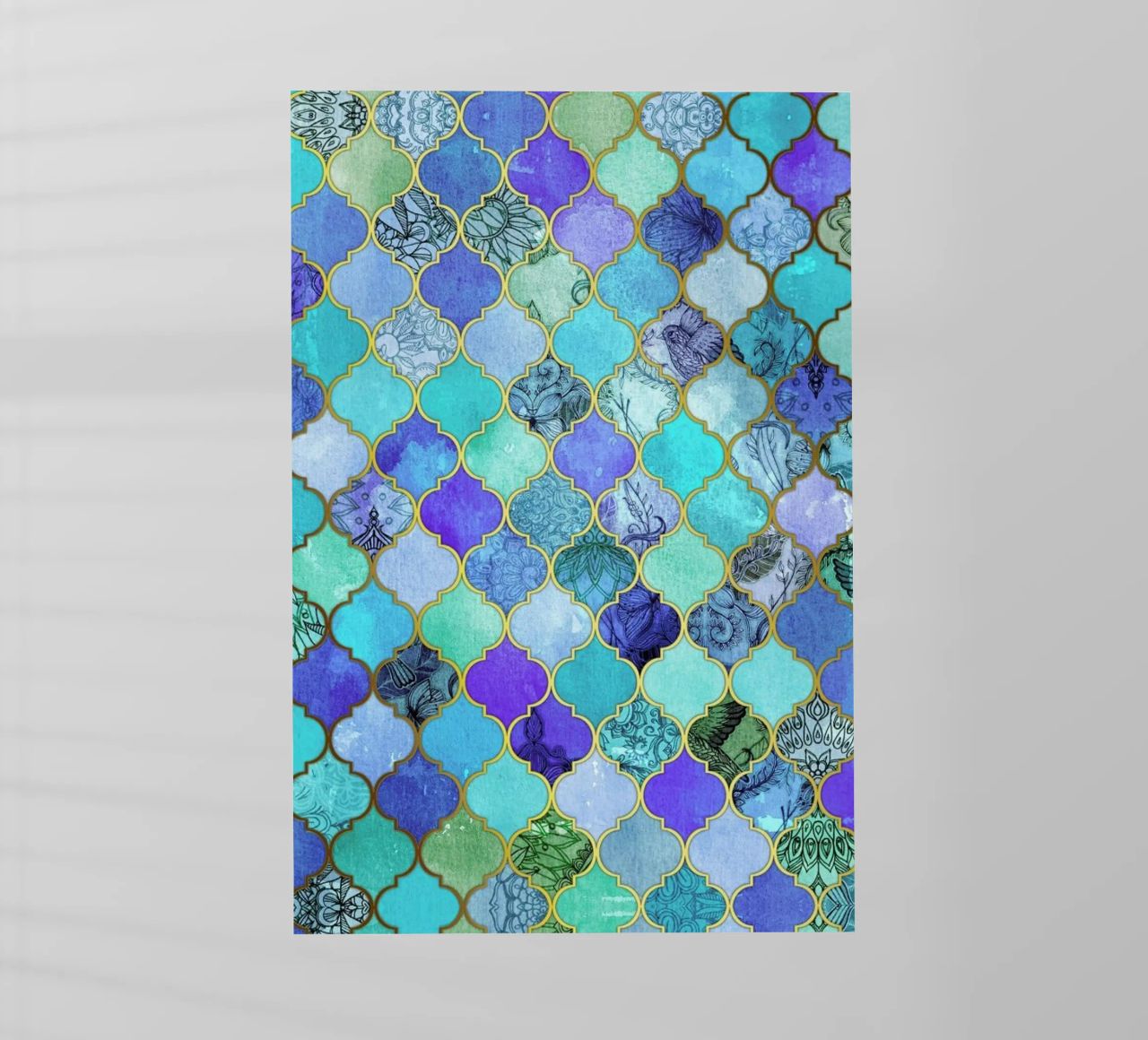 Cobalt Moroccan Tile Pattern pellicola backlit da Micklyn Le Feuvre