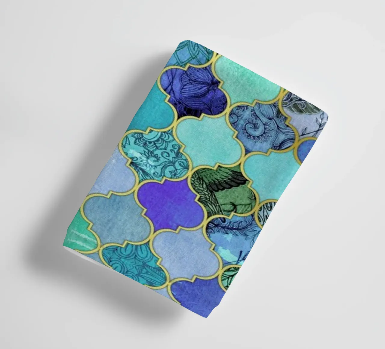 Cobalt Moroccan Tile Pattern asciugamano da bagno da Micklyn Le Feuvre