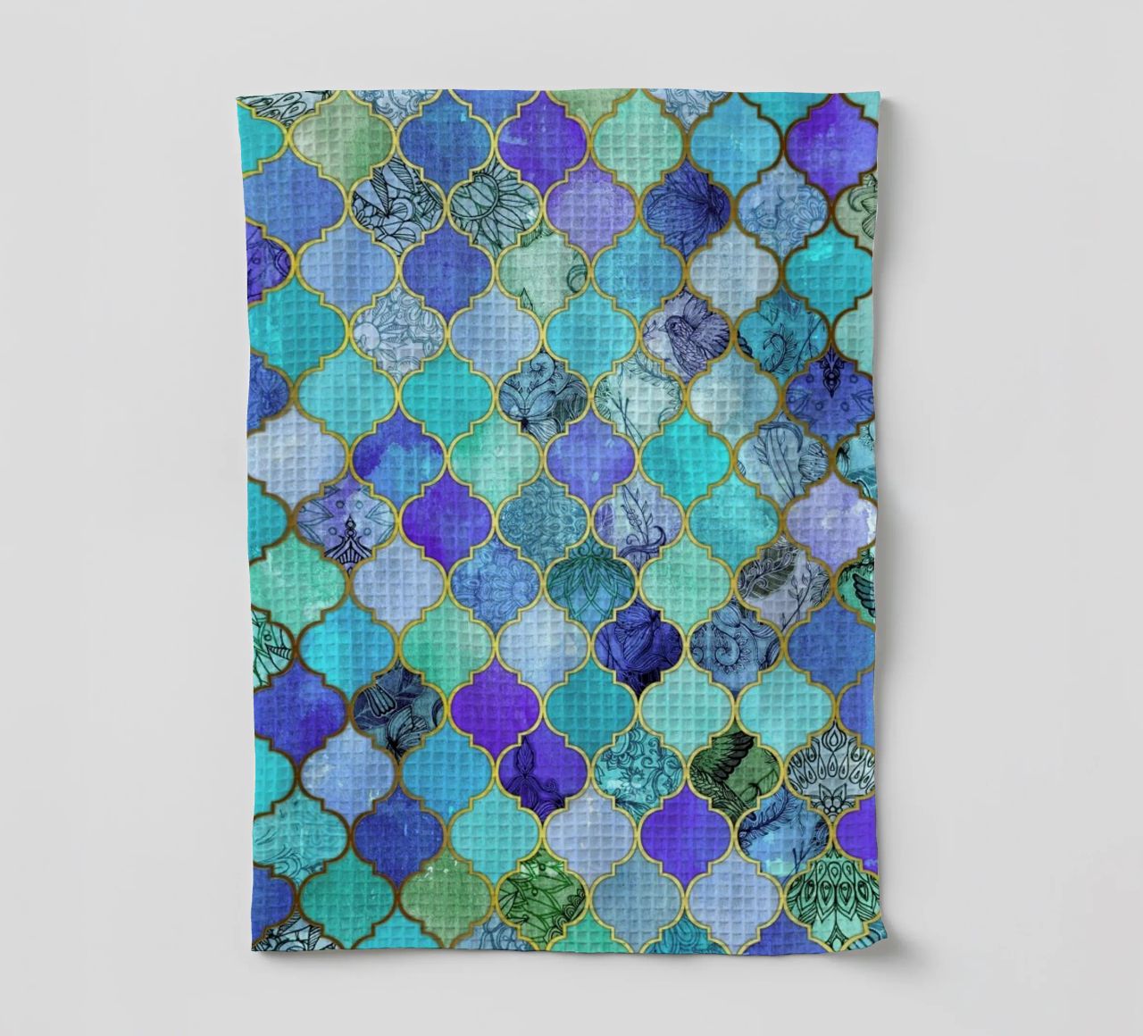 Cobalt Moroccan Tile Pattern canovaccio da cucina da Micklyn Le Feuvre