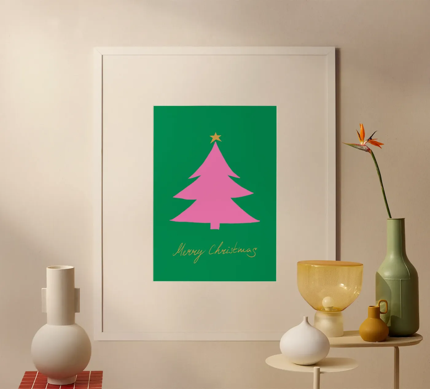 Christmas tree poster da by elle arts seasons
