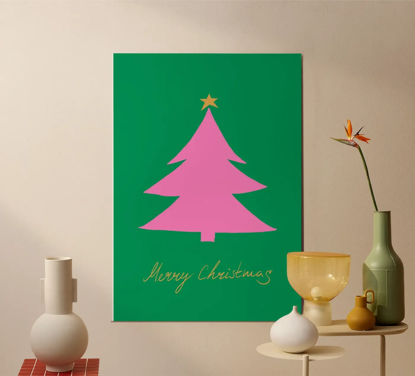 Christmas tree poster da by elle arts seasons