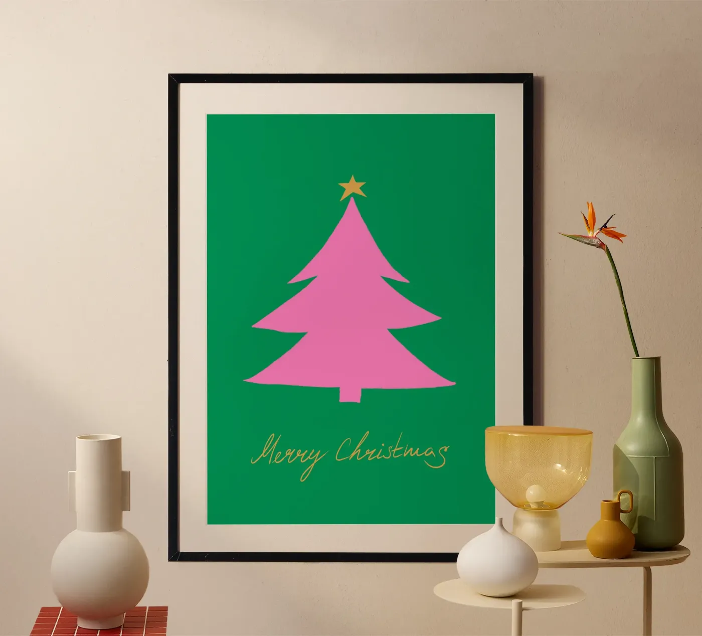 Christmas tree poster da by elle arts seasons
