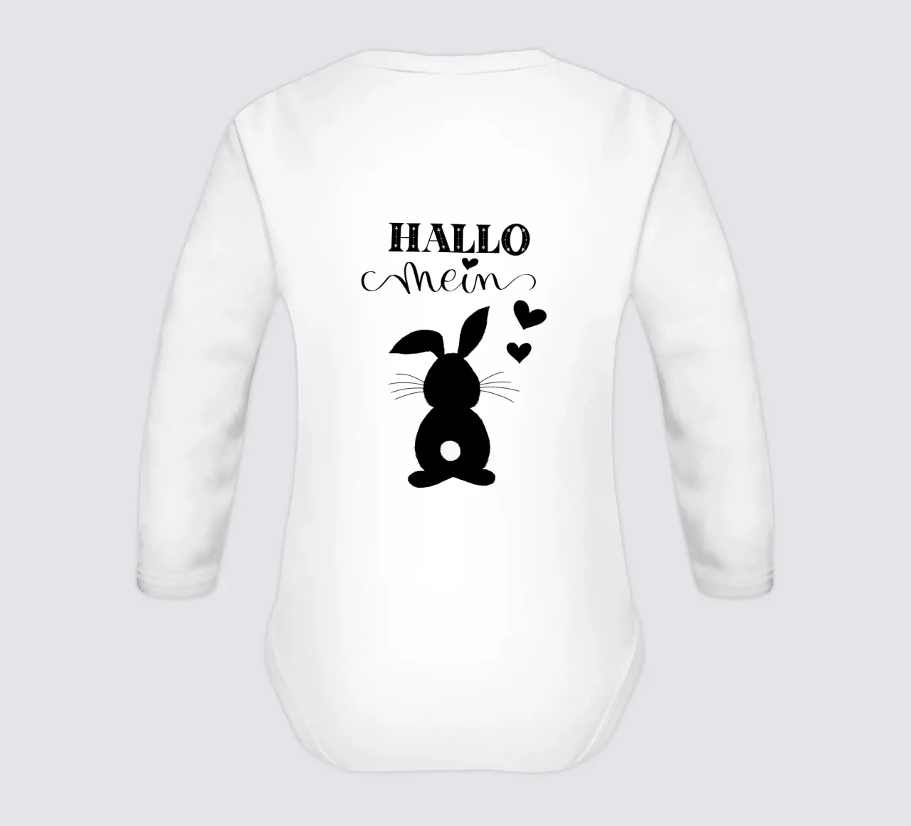 Hello my bunny. Not only cute at Easter. long-sleeve baby romper by CalliLetters
