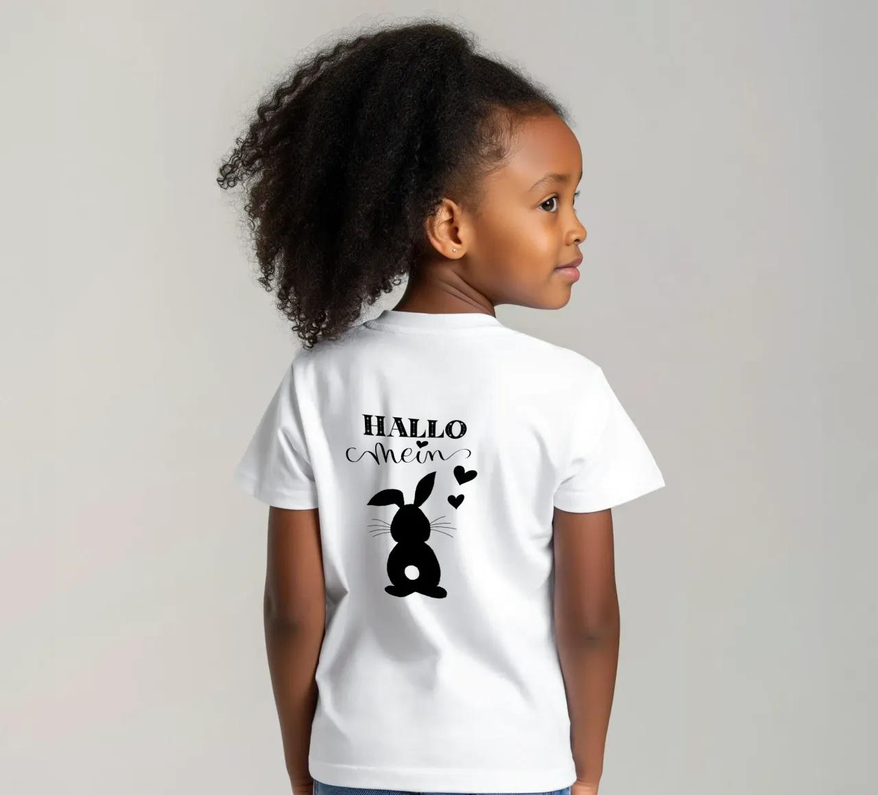 Hello my bunny. Not only cute at Easter. kids t-shirt by CalliLetters