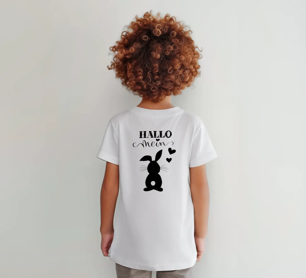 Hello my bunny. Not only cute at Easter. kids t-shirt by CalliLetters