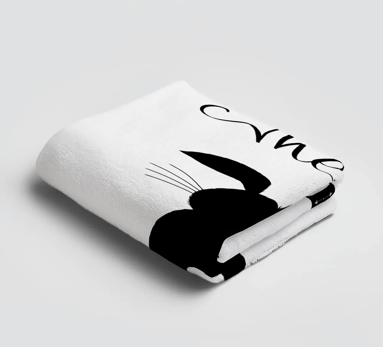 Hello my bunny. Not only cute at Easter. towel by CalliLetters
