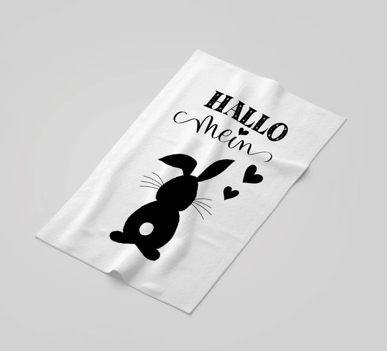 Hello my bunny. Not only cute at Easter. beach towel by CalliLetters