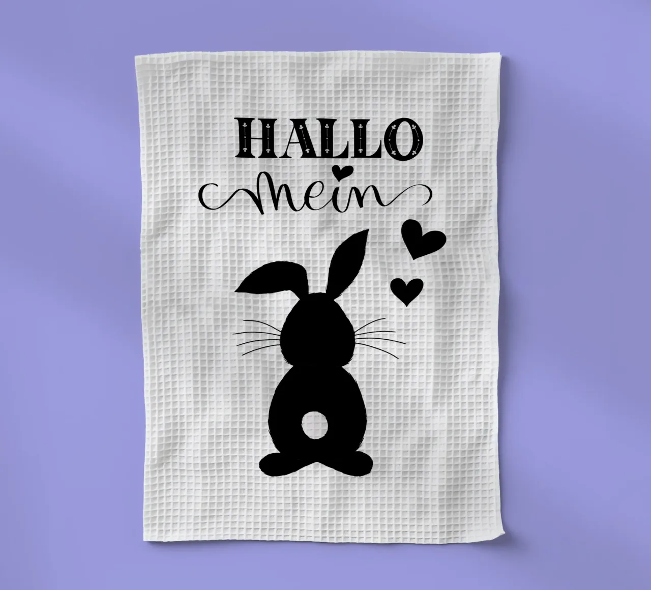 Hello my bunny. Not only cute at Easter. tea towel by CalliLetters