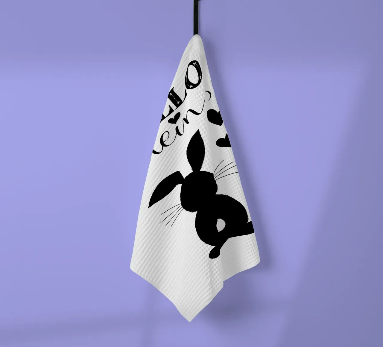 Hello my bunny. Not only cute at Easter. tea towel by CalliLetters