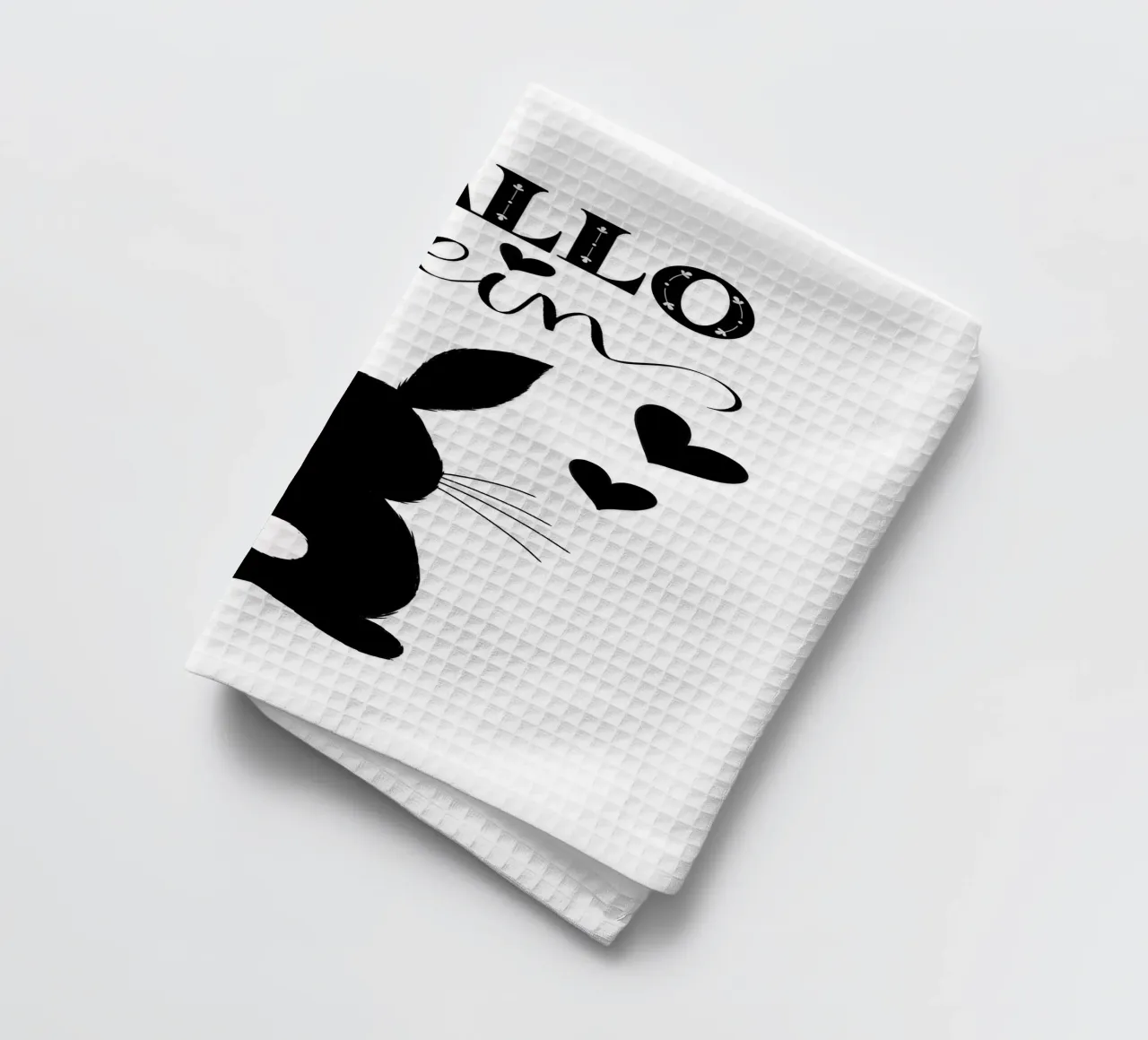 Hello my bunny. Not only cute at Easter. tea towel by CalliLetters