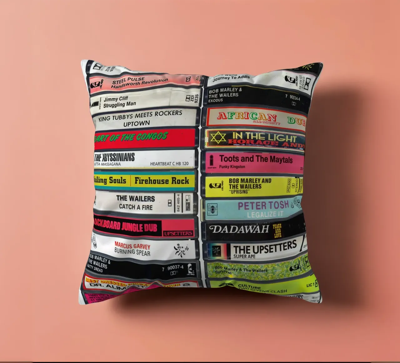 Reggae Musik Druck Kissen von MrMustardPrints