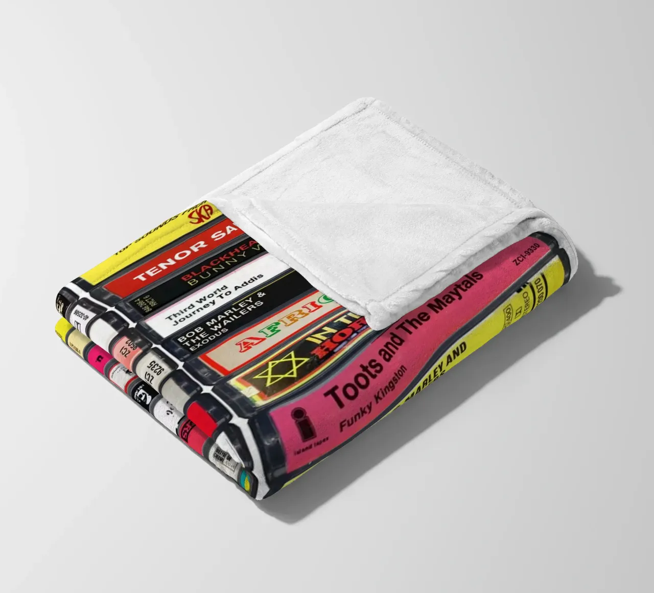 Reggae Music Print fleece blanket by MrMustardPrints