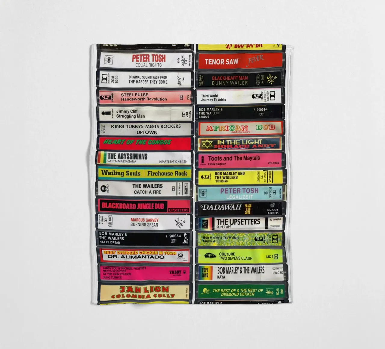 Reggae Music Print fleece blanket by MrMustardPrints