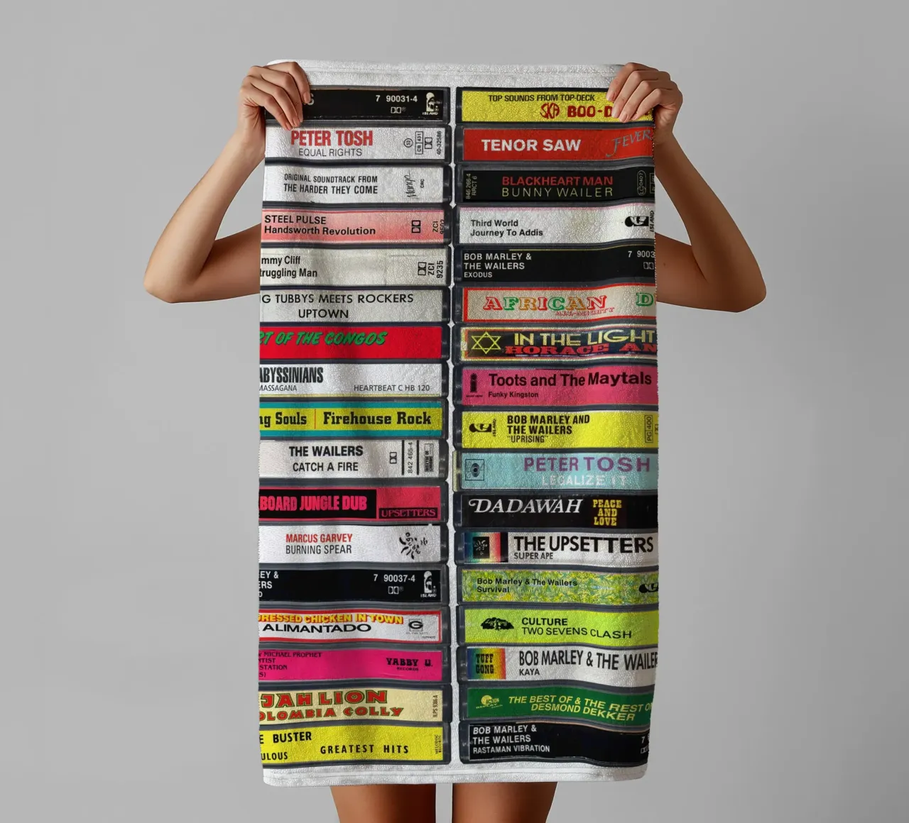 Reggae Music Print towel by MrMustardPrints
