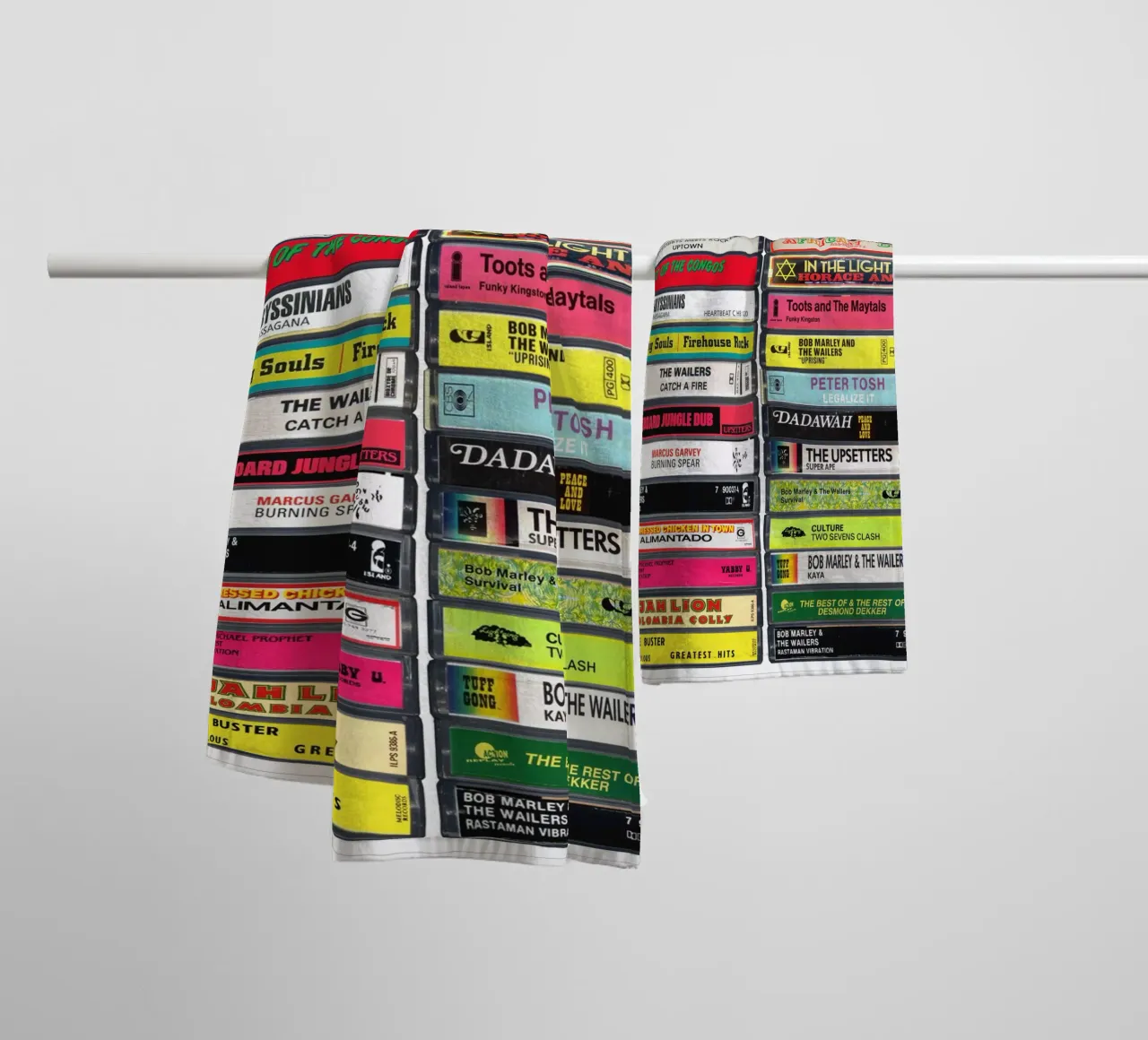 Reggae Music Print towel by MrMustardPrints
