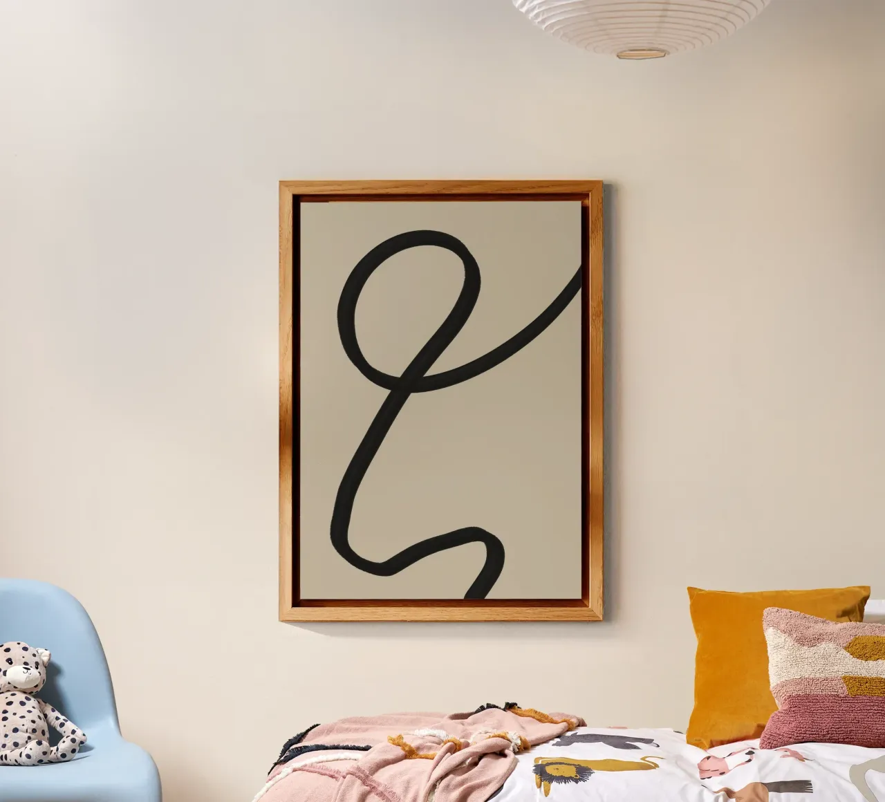 Minimal Line Loop Contemporary Abstract Art alu-dibond by TABLAATARTISTIC