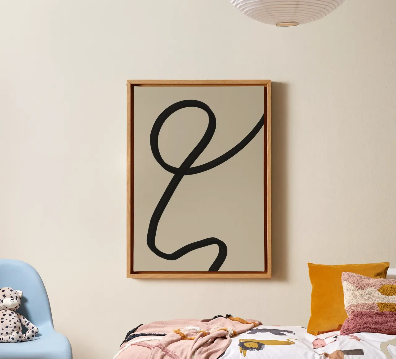 Minimal Line Loop Hedendaagse Abstracte Kunst canvas van TABLAATARTISTIC