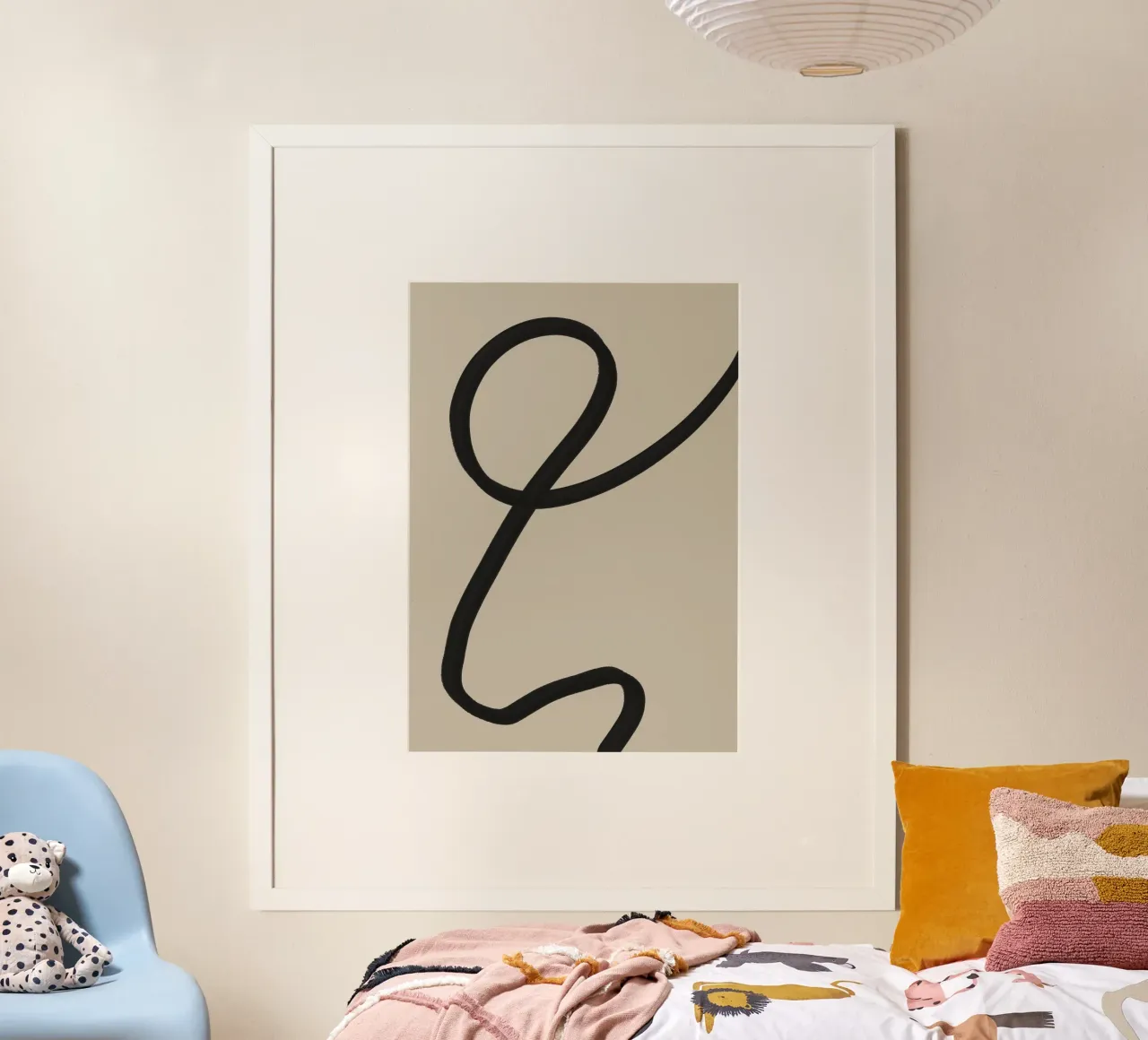 Minimal Line Loop Hedendaagse Abstracte Kunst hahnemühle van TABLAATARTISTIC