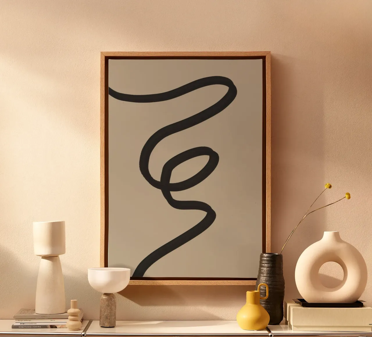 Minimal Line Art Loop – Contemporary Abstract canvas by TABLAATARTISTIC