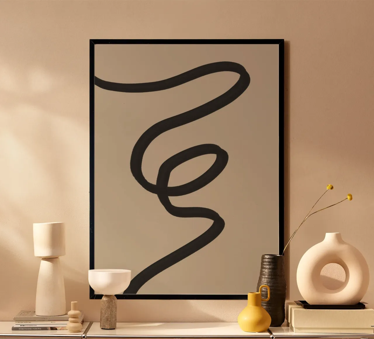 Minimal Line Art Loop – Contemporary Abstract hahnemühle by TABLAATARTISTIC
