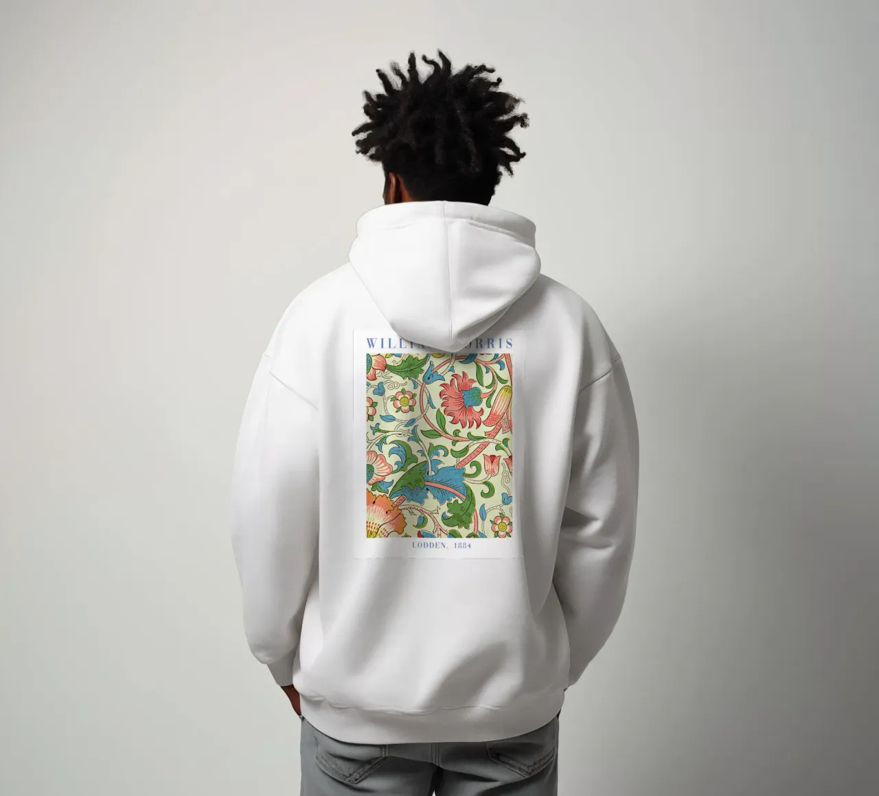 William Morris Lodden Pattern felpa con cappuccio da Vintage Posters