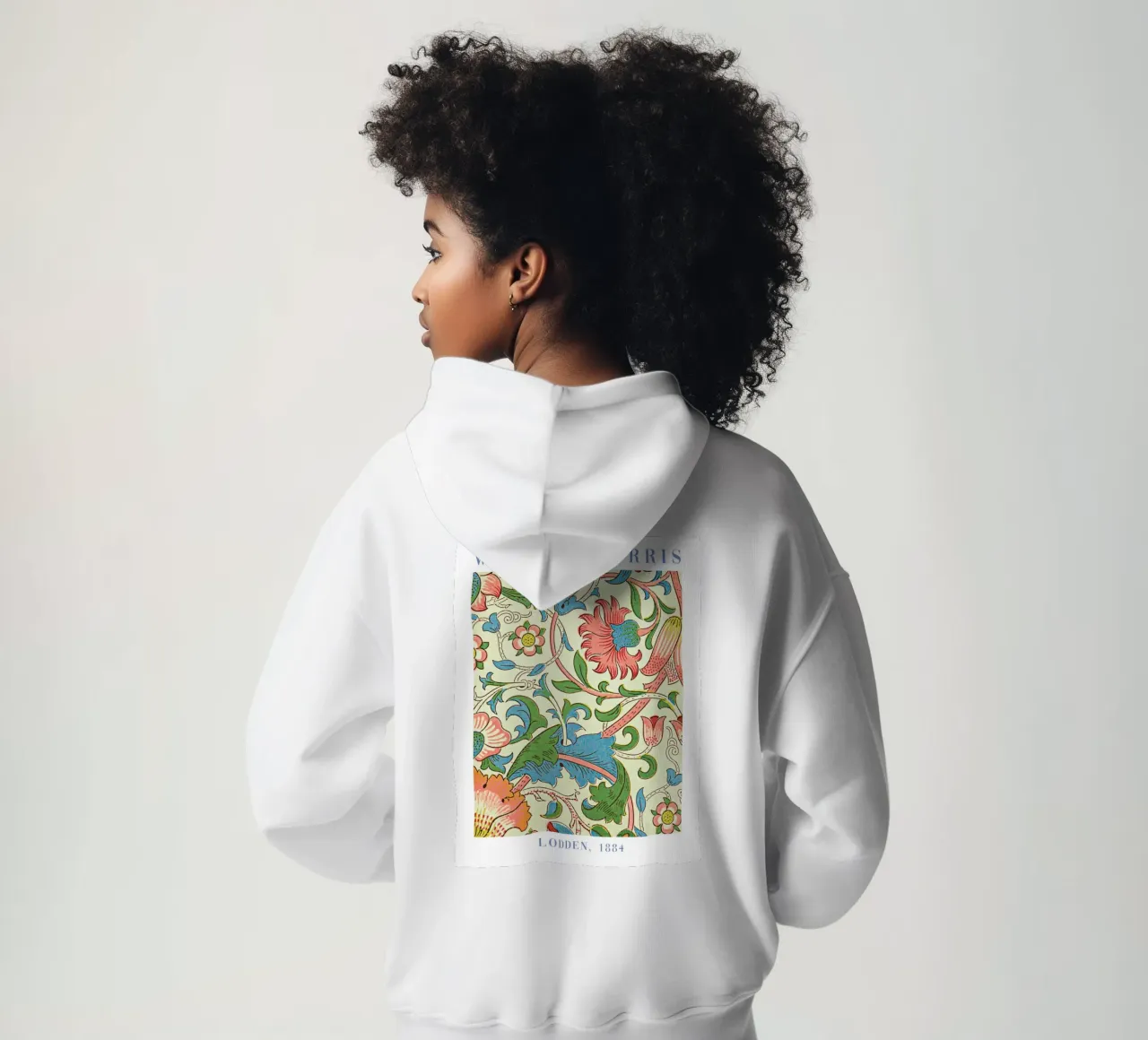 William Morris Lodden Pattern felpa con cappuccio da Vintage Posters