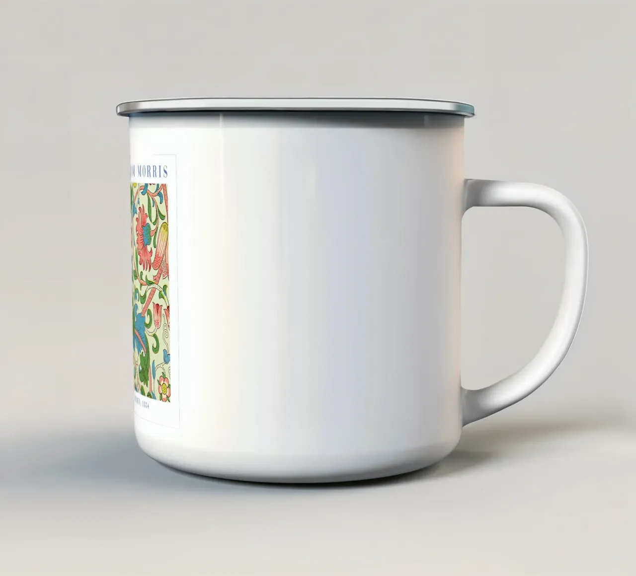 William Morris Lodden Pattern tazza in smalto da Vintage Posters