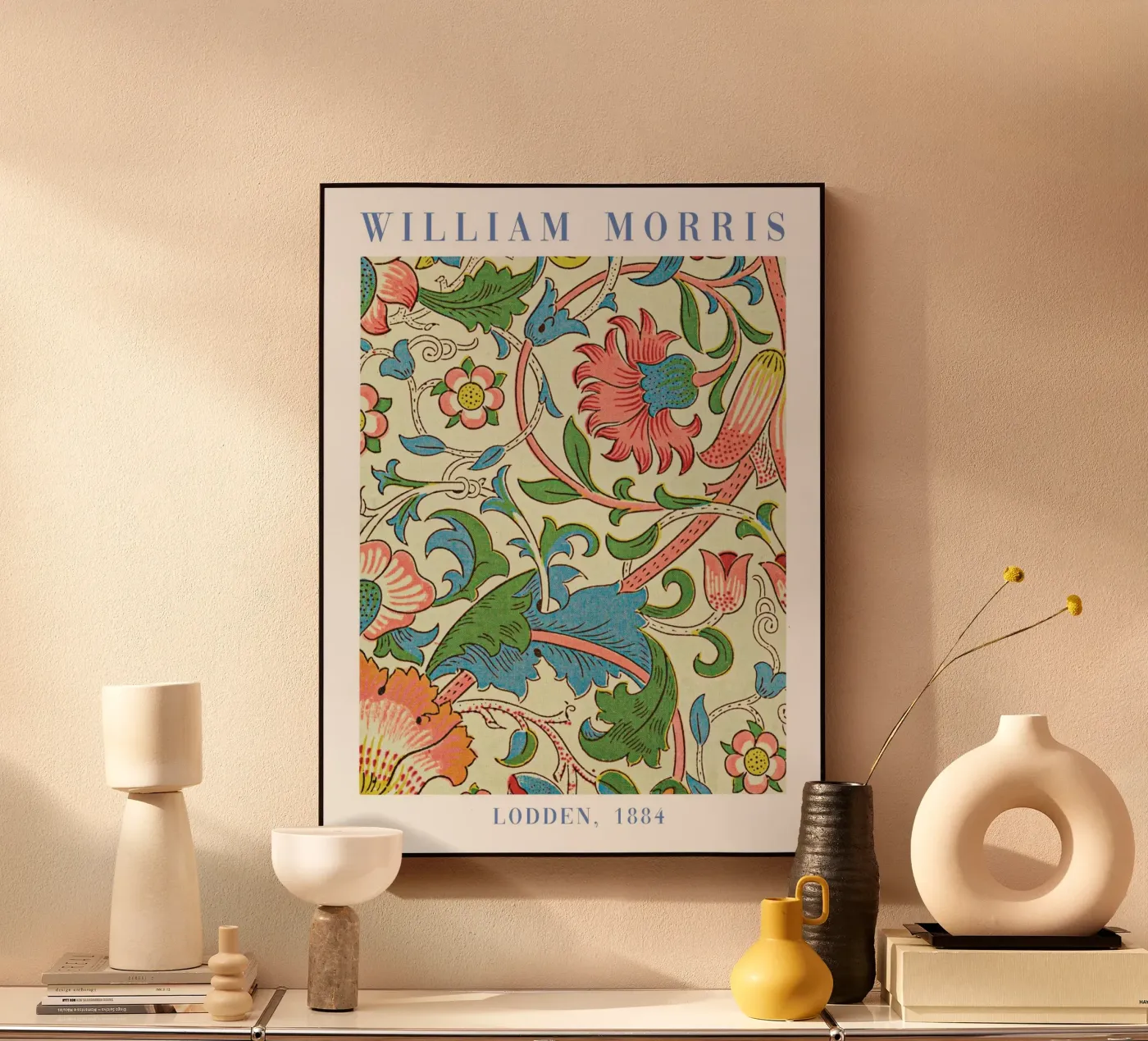 William Morris Lodden Pattern plexiglas de Vintage Posters
