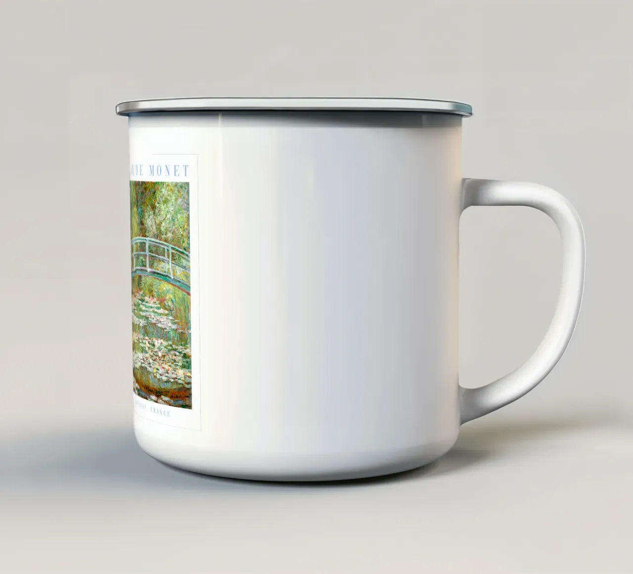 Claude Monet Ponte delle ninfee tazza in smalto da Vintage Posters